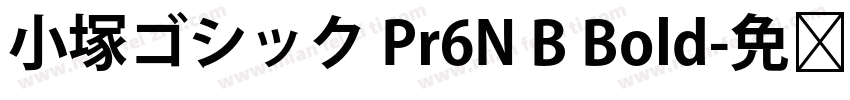 小塚ゴシック Pr6N B Bold字体转换